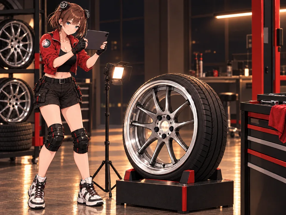 Our mascot explains wheel condition with photographs