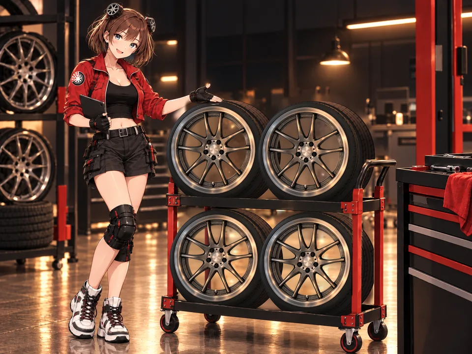 Our mascot presents four newly received wheels