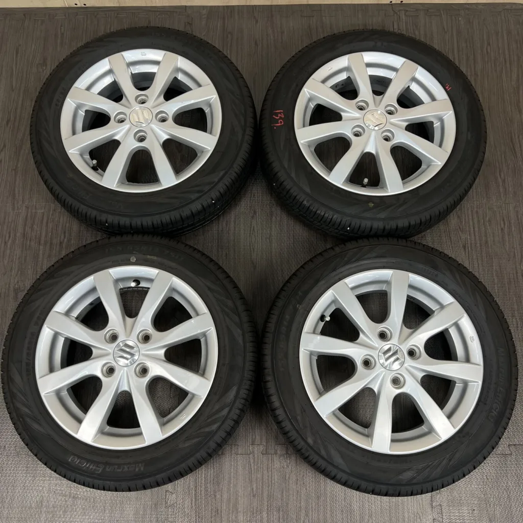 中古 スズキ ホイール 14×4.5J PCD 4x100 ET45 #139D40426の実物写真（1枚目）