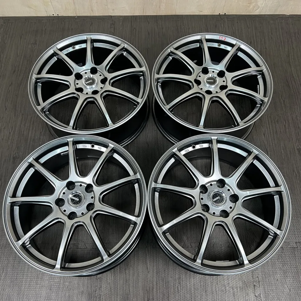 中古 HOT STUFF G.SPEED ホイール 18×7.5J PCD 5x114.3 ET38 #557D40925の実物写真（1枚目）