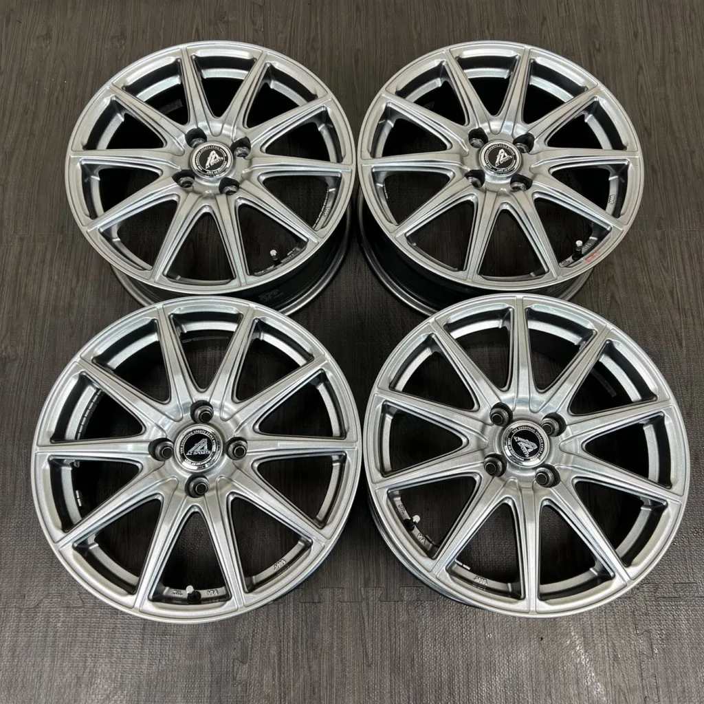 中古 ELBE ESTROSA EST-10S ホイール 16×6.0J PCD 4x100 ET43 #583D40925の実物写真（1枚目）