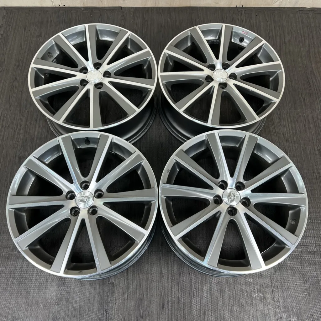 中古 スバル LEGACY ホイール 18×7.5J PCD 5x100 ET55 #586D40925の実物写真（1枚目）