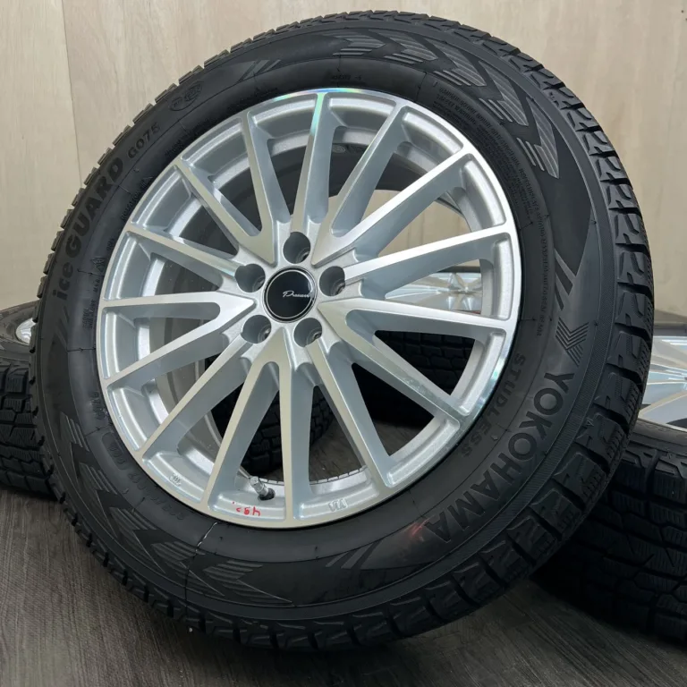中古 YOKOHAMA ICE GUARD G075 + KOSEI PRAUZER タイヤ・ホイールセット 225/60R17 · 17×7.0J PCD 5x100 ET48 #492S40925の実物写真（1枚目）