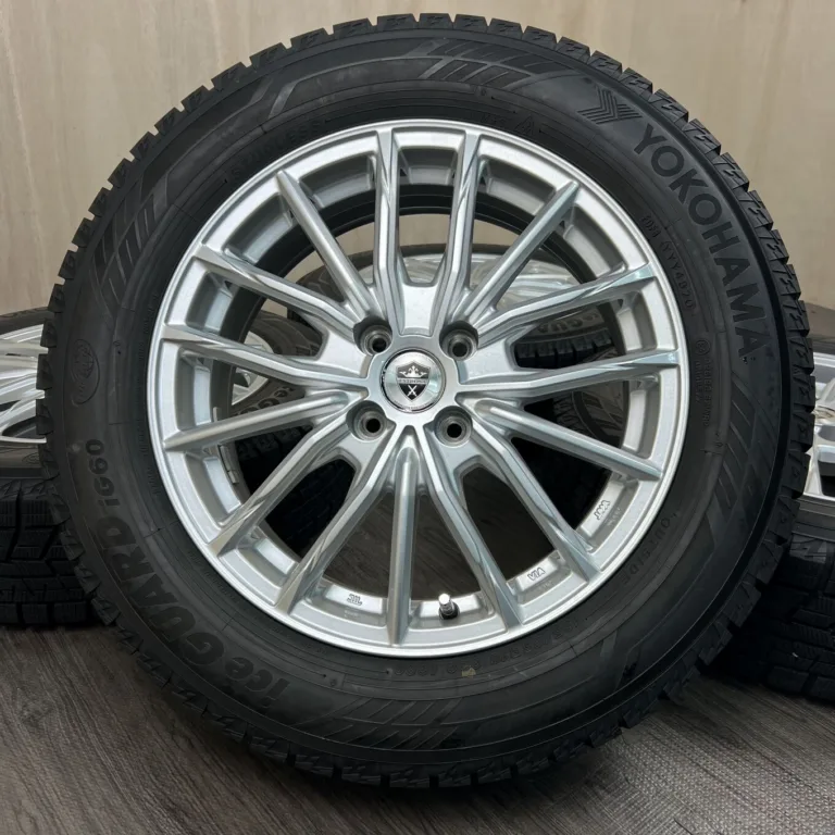 中古 YOKOHAMA ICE GUARD IG60 + ESTROSA タイヤ・ホイールセット 195/65R16 · 16×6.0J PCD 4x100 ET40 #304S40925の実物写真（1枚目）